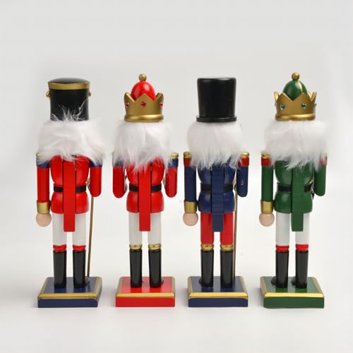10 Inch Christmas Nutcracker Figures Set - Hand-Painted Wooden Holiday Decor - Variation: 10inch-bbbb