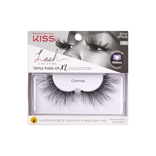 False Eyelashes Triple Push-Up 3D Volume Halloween 02 Pack of 1 - Contact Lens Friendly
