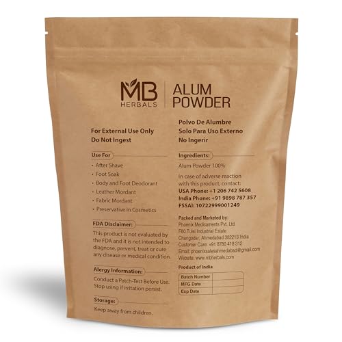 Alum Powder 3.5 oz Natural Deodorant & Leather Mordant - External Use Only
