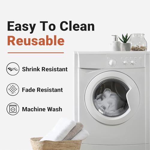 Orange Checkered Fall Tablecloth 55x70 inch Rectangular Washable Buffalo Plaid with Tassel Edges