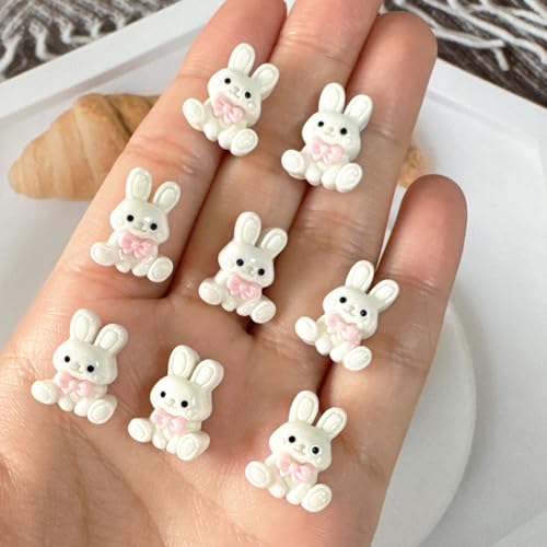 30Pcs Bunny Nail Art Charms - 3D Easter Rabbit Nail Decorations for Acrylic Nails