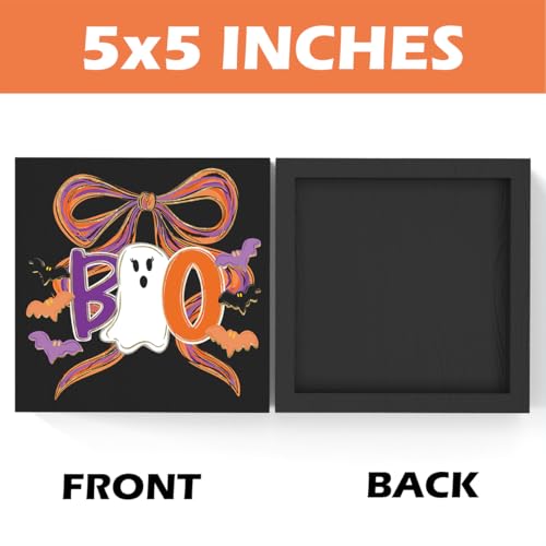 Halloween Ghost Decor with Pink Bow - Spooky Season Holiday Decorations
