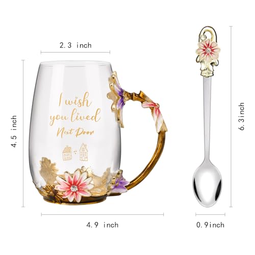 Neighbor Friendship Tea Cup Gift for Women - Unique Heartfelt Gift