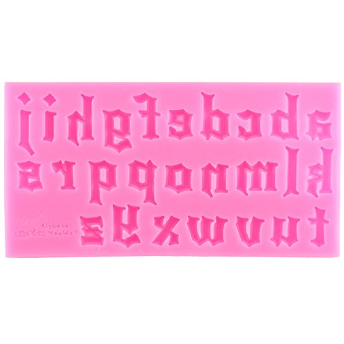 Gothic Letter Number Silicone Mold Set of 6 - Cake Decorating & Craft Molds