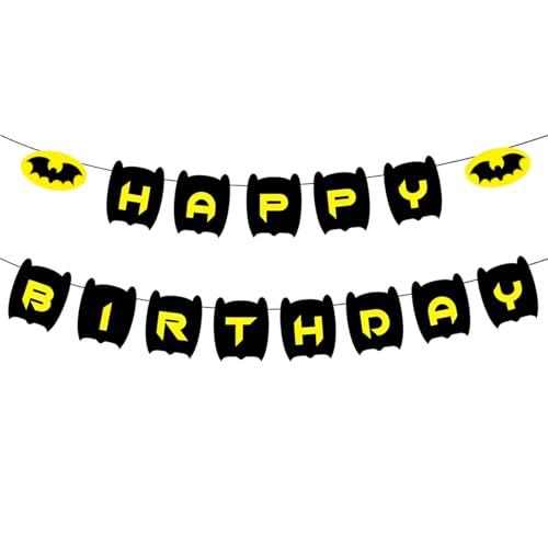 Black Bat Garland Birthday Banner Halloween Party Decorations