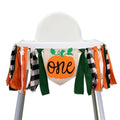 Fall Pumpkin First Birthday Highchair Banner - Orange Pumpkin Variation