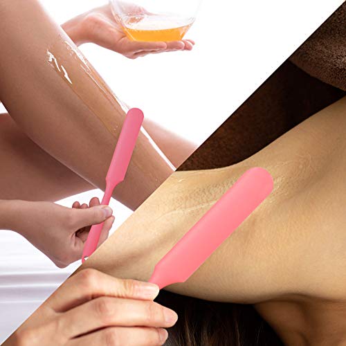 Pink Silicone Wax Spatula - Reusable Non-Stick Hair Removal Applicator