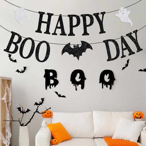Halloween Birthday Banner - Spooky Baby Shower Party Decorations