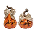 Harvest Pumpkin Duo Thanksgiving Fall Decor - Gather & Thankful Set