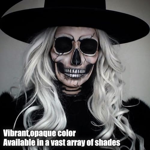 Grey Face Paint Palette - 6 Colors SFX Makeup for Halloween & Cosplay - Waterproof & Washable