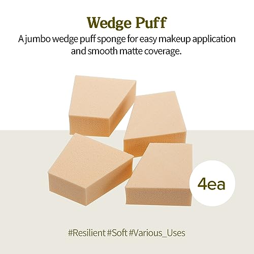 Jumbo Makeup Wedges Set - 12pcs Blending Sponges for Foundation & Concealer