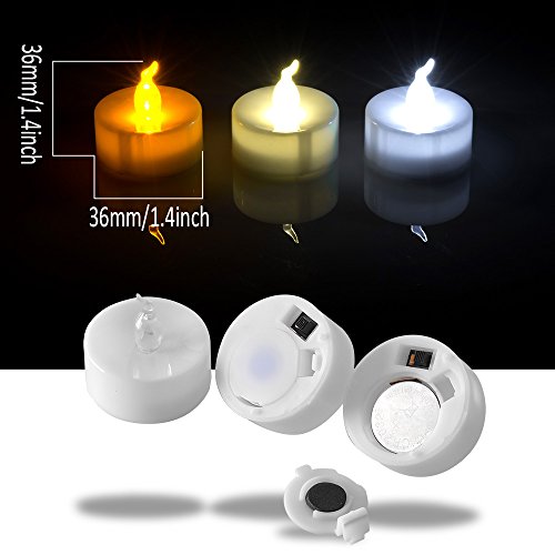100 Pack Flameless LED Tea Lights - Safe Romantic Mood Lighting