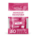 Retinol Makeup Remover Wipes - 30 Individually Wrapped Face Cleansing Cloths