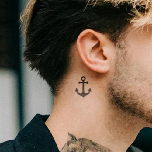 Nautical Sailor Temporary Tattoos Set Anchors & Rope - Waterproof & Long-Lasting