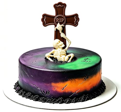 Halloween Skeleton Tombstone Silicone Mold for Cakes Candles and Crafts