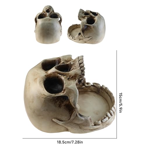 Gothic Skull Candy Bowl Key Holder - Halloween Decor & Home Accessories