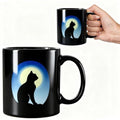 Black Cat Mug - Gothic-Inspired Ceramic Coffee & Tea Cup for Cat Lovers