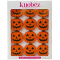 Jack O Lantern Decorative Knob Covers - Halloween Cabinet Decor (12 Pack)