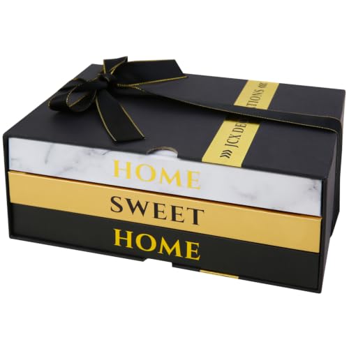 Decorative Faux Books Set with Blank Pages for Home Decor, Coffee Table Accent