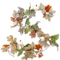 Autumn Maple Leaf Pumpkin Berry Garland - Fall Decor Wreath