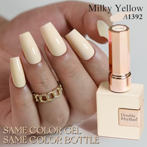 Double Rhythm 15ML Gel Nail Polish - Cream Beige, Same Color, Soak Off, Manicure & DIY
