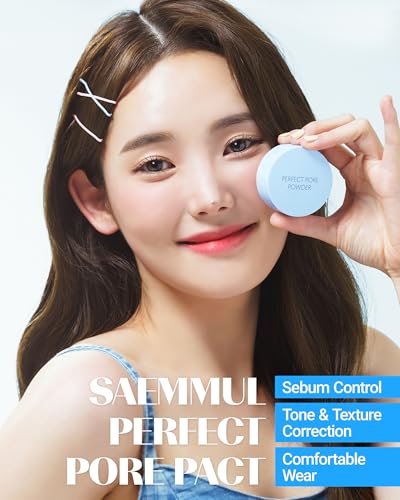 THESAEM Blue Pact Perfect Pore Face Powder - Sebum Control & Matte Finish, 0.37 oz