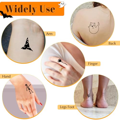 MuseLuxe Temporary Tattoos Stencils Kit - 4 Pieces with Ink & Accessories