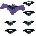 Halloween Napkin Rings Set of 6 - Black Bat Design, Size 4, Spooky Table Decor