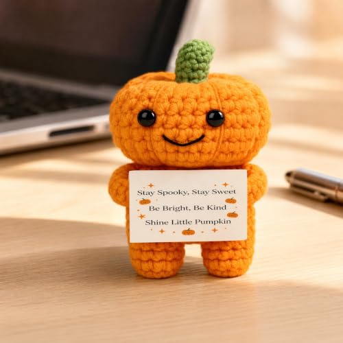 Mini Crochet Pumpkin Decor - Handmade Fall Halloween Thanksgiving Ornament