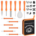 Halloween Pumpkin Carving Kit with 12 Stencils & Tools, Includes Bag
