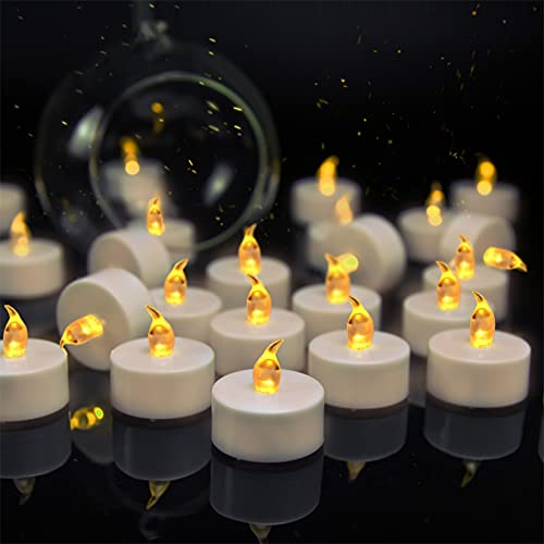 Warm Yellow LED Flameless Tea Lights 400PCS Battery Operated Candles