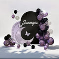 Black and Metallic Purple Balloon Garland Kit - Galactic Themed Party Decorations