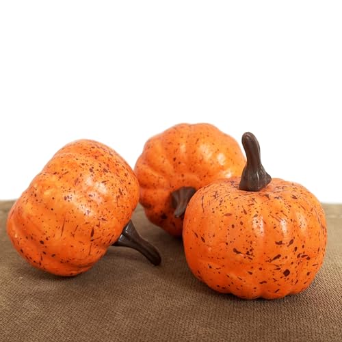 Autumn Fall Decorations Set with Pumpkins Acorns Pinecones & Leaves - 48pcs Thanksgiving Halloween Home Decor