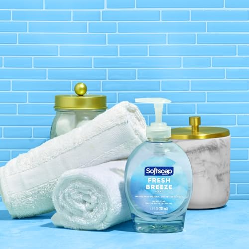 Liquid Hand Soap with Moisturizers - Fresh Breeze Scent, 7.5 fl oz Pump, Pack of 6