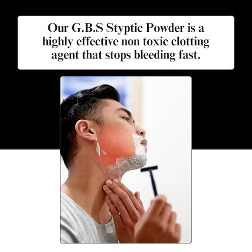 Professional Styptic Powder Jars for Shaving Nicks & Cuts - 3 Pack