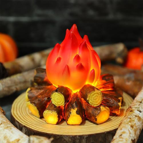 Artificial Campfire Night Light - Realistic Flame Effect Decorative LED Lamp