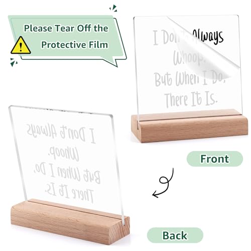 Funny Office Desk Plaque with Wooden Stand - Coworker & Boss Gift