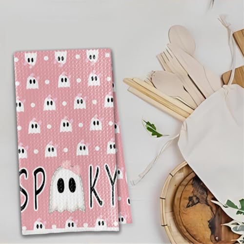 Halloween Ghost Hand Towels - Pink Fall Autumn Decor - Pumpkin-01