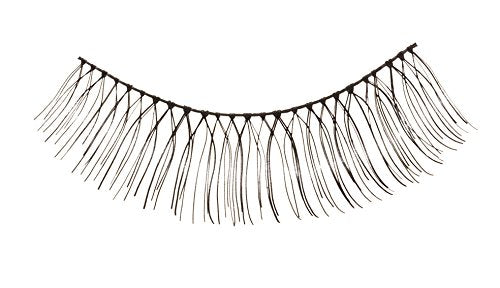 False Eyelashes Natural Look Reusable Strip Lashes with Adhesive - Black / 3 Pairs