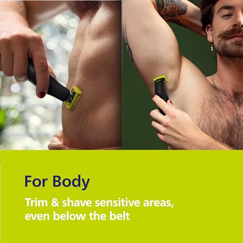 Philips Norelco OneBlade Pro 360 Face & Body Trimmer Set - Black Lime Green