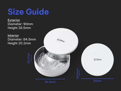 (NON-UV) Zima Case Air: Premium Retainer, Nightguard, Aligner Case. Metal Retainer Case with Vent Holes. Travel Essentials. Unique Sliding Lid. 20mm Depth. Case Partner For Dental Pod.