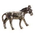 Brass Donkey Figurine Miniature Farmhouse Decor Statue