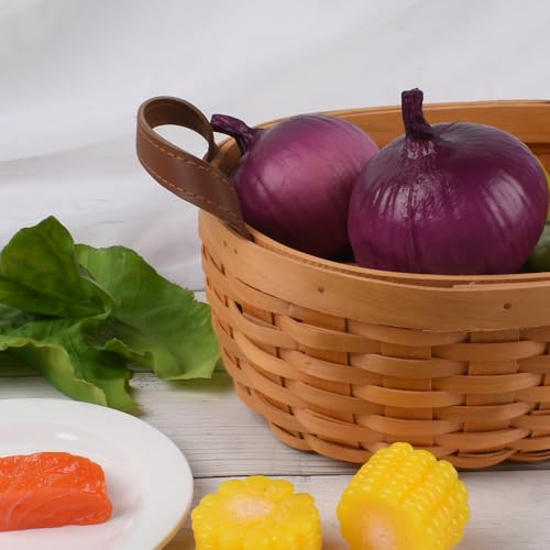 Artificial Purple Onion Food Model 2PCS for Kitchen Decor & Photography Props