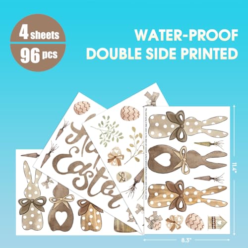 Easter Window Cling Stickers - 43 PCS Spring Decor for Homes & Parties