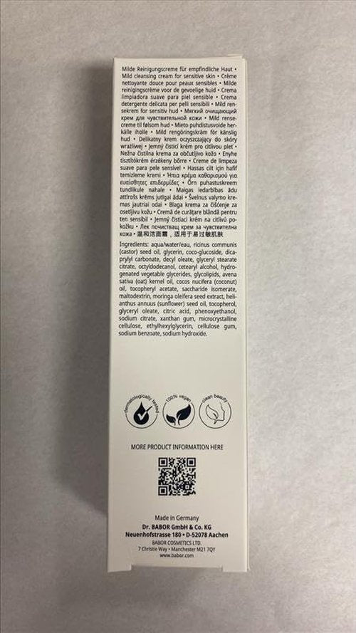BABOR Gentle Cleansing Cream - Mild Vegan Formula for Dry & Sensitive Skin | 200 ml