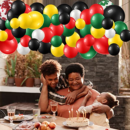Balloon Garland Arch Kit 111 pcs Black Red Green Yellow Party Decor 12,10,5 Inch Varieties