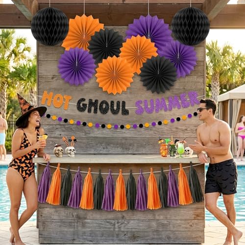 Halloween Summer Party Decorations Set - 26 Pieces for Spooky Events