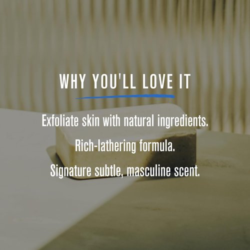 Baxter of California Exfoliating Body Bar Soap - Deep Cleansing Cedarwood & Oak Moss, 7 Ounce