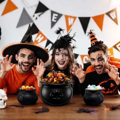 Black Cauldron Set for Halloween Party Decor - 26 Pieces