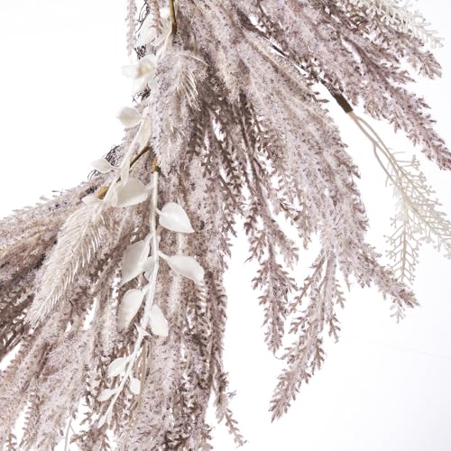 Fall Wreath for Front Door Wall Decor - Boho Pampas Grass, 24 Inch